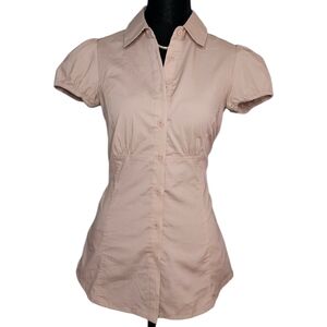 Elegant Women's Pink Button-Down Shirt